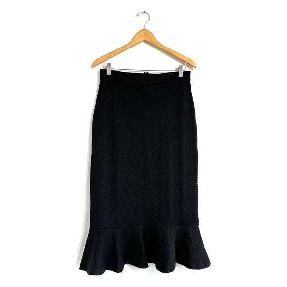 Opening Ceremony Midi skirt flounce fishtail hem jacquard textured fabric - Picture 1 of 8